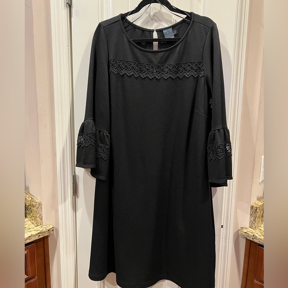 Gabby Skye Black Fit n Flare Dress Sz 18w
